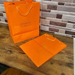 2 Panerai Shopping Bags 11x8x4